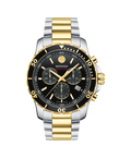 Movado Series 800, Quartz, Black Chronograph Dial, 42 mm Gold PVD Stainless Steel Case, Bracelet
