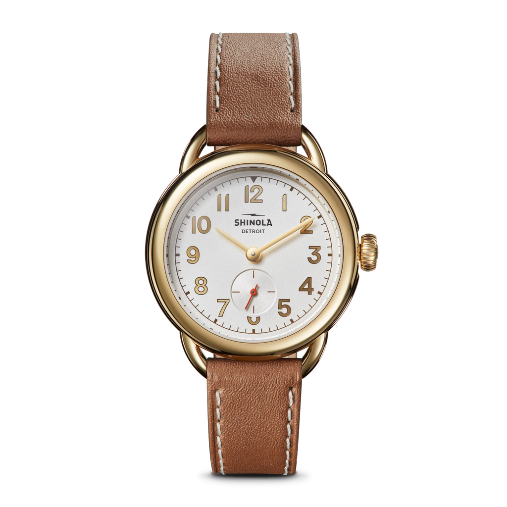 Shinola Runabout quartz 36mm,Sub Second Dial, Leather Strap