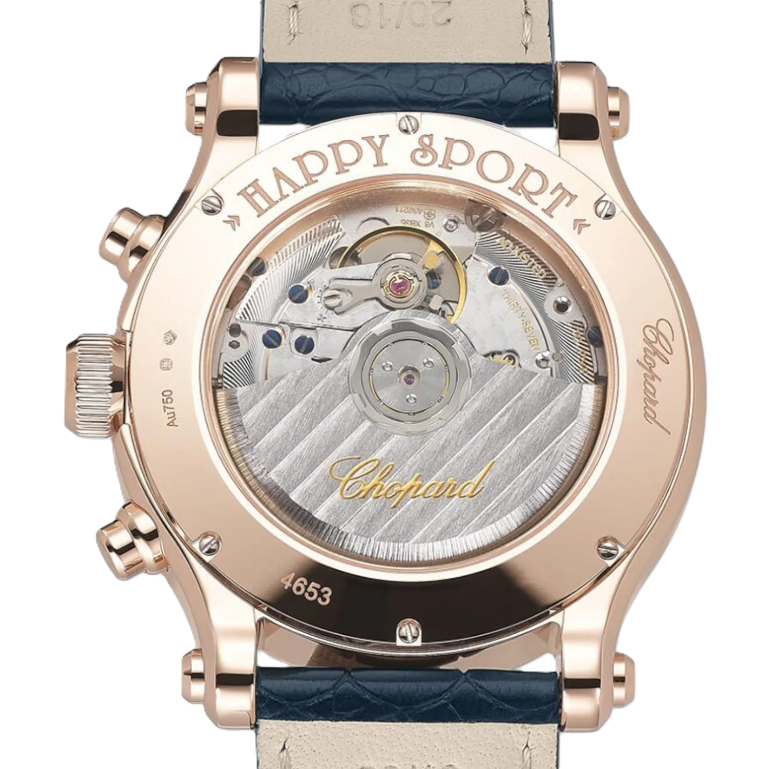 Chopard Happy Sport Chrono 18K Rose Gold Diamond Automatic Ladies Watch