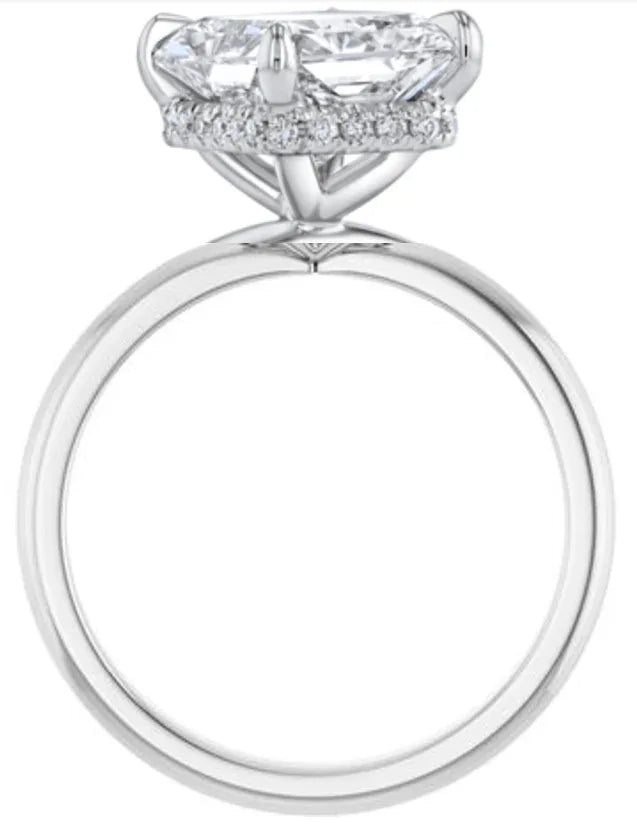 18k White Gold IGI 3.04 carat E VVS2 Radiant Lab Diamond Ring - Shami Fine Watchmaking & Jewelry