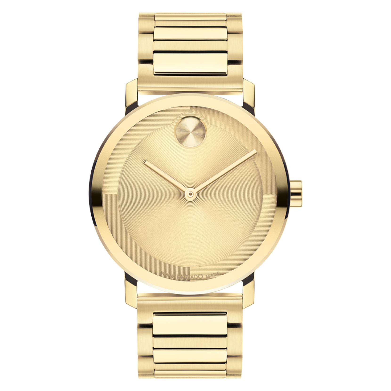 Movado Bold Evolution, Quartz, Gold Dial, 40mm Gold PVD Case, Bracelet