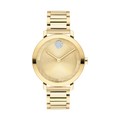 Movado Bold Evolution, Quartz, Crystal Dot Gold Dial, 34mm Gold PVD Case, Bracelet
