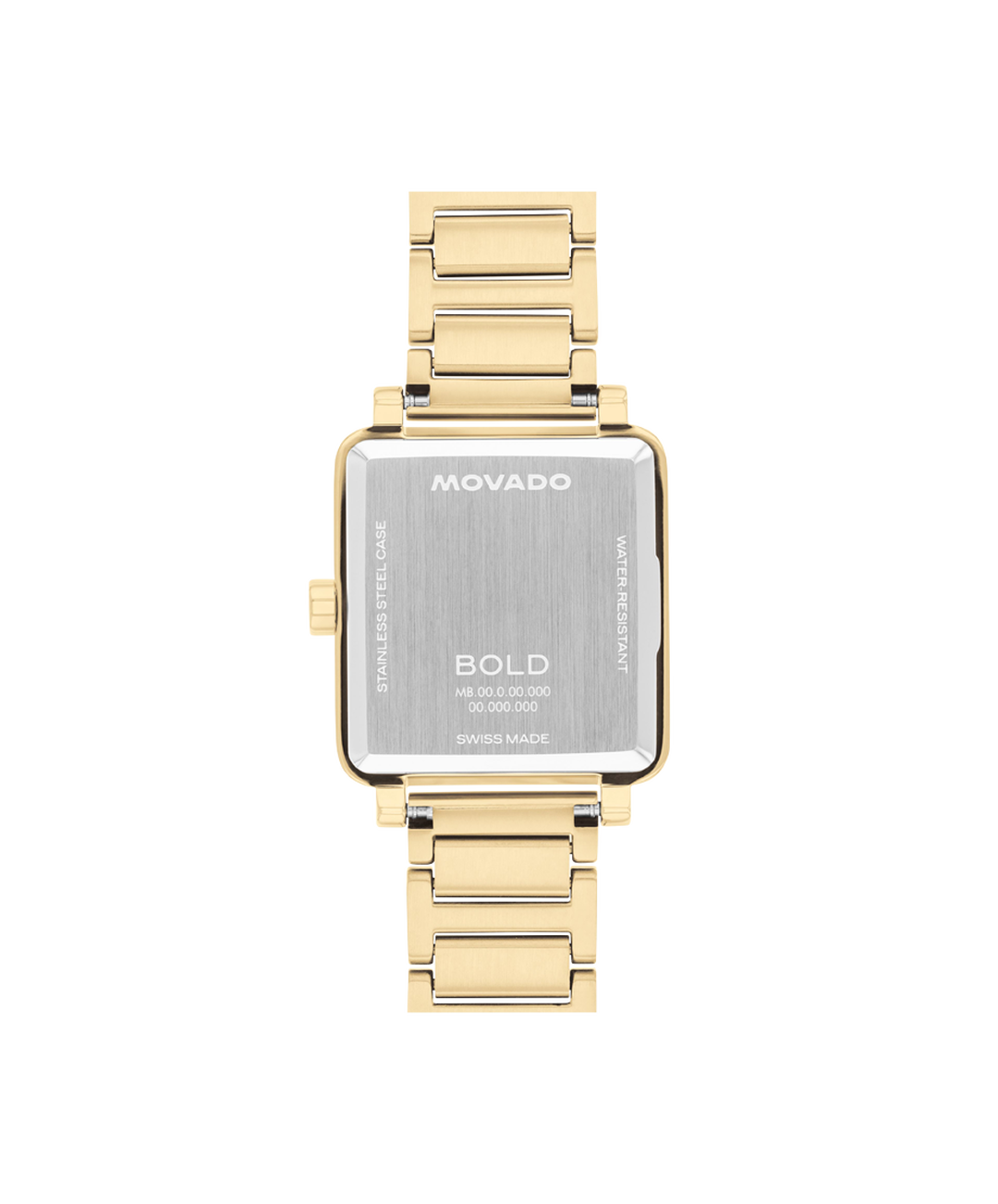 Movado Bold Evolution, Quartz, White Dial, 28x26mm Gold PVD Case, Bracelet