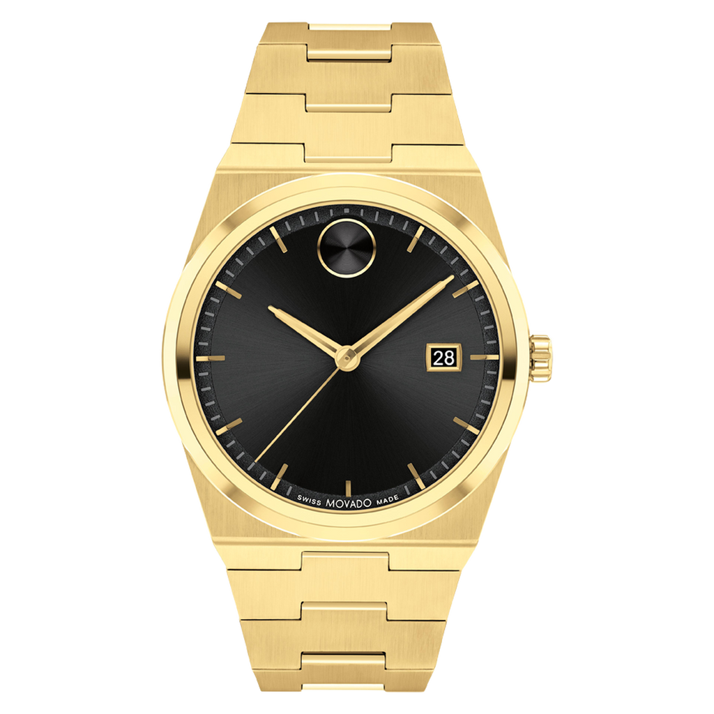 Bold Quest, Quartz, Black Dial, 40mm Gold PVD Case, Bracelet