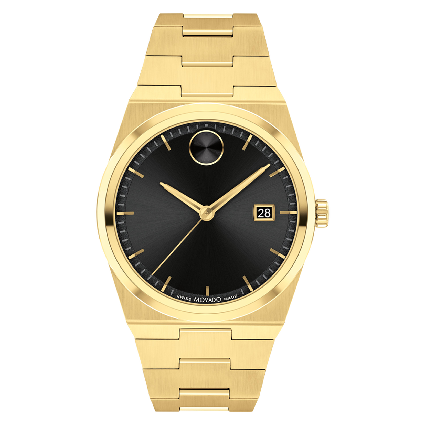 Bold Quest, Quartz, Black Dial, 40mm Gold PVD Case, Bracelet