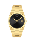 Bold Quest, Quartz, Black Dial, 40mm Gold PVD Case, Bracelet