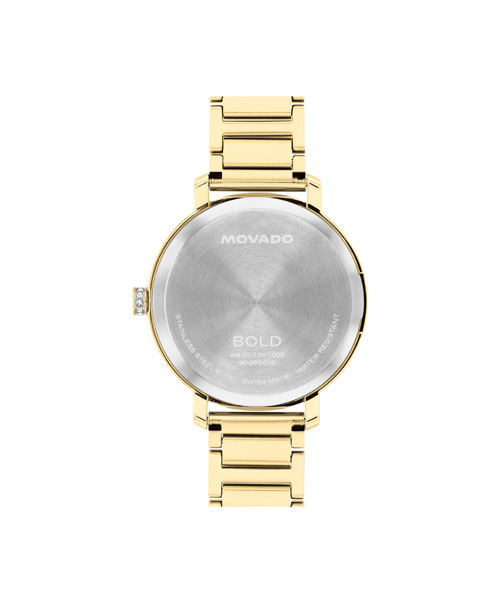 Movado Bold Evolution, Quartz, Gold Dial, 34mm Gold PVD Case, Crystal Bezel, Bracelet