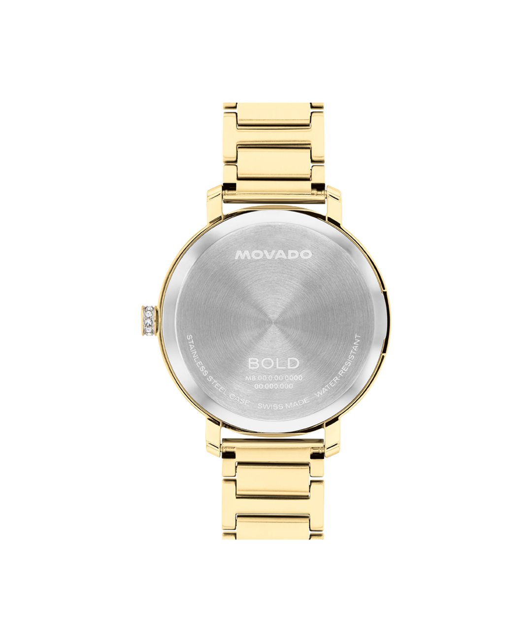 Movado Bold Evolution, Quartz, Gold Dial, 34mm Gold PVD Case, Crystal Bezel, Bracelet