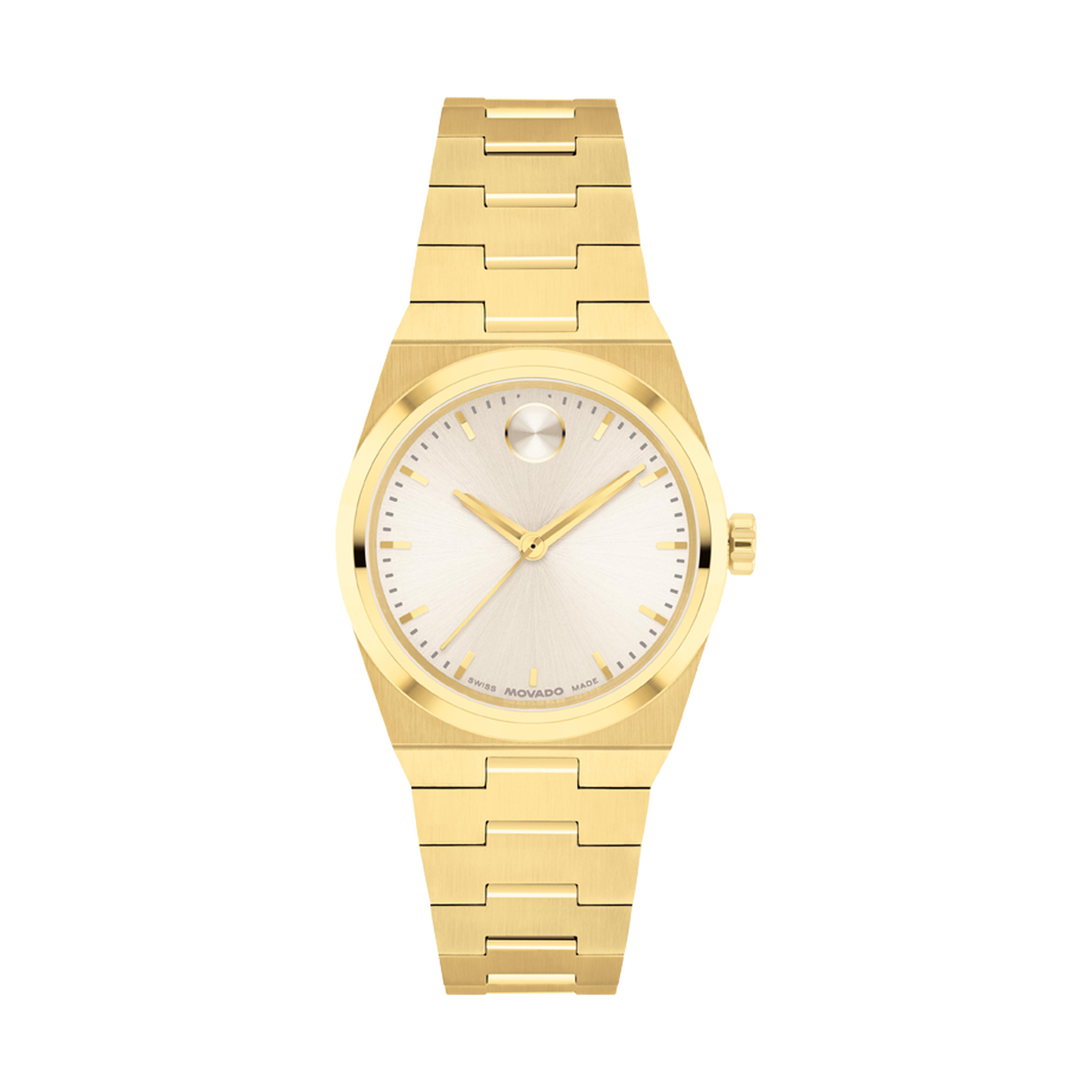 Bold Quest Mini, Quartz, Champagne Dial, 28mm Gold PVD Case, Bracelet