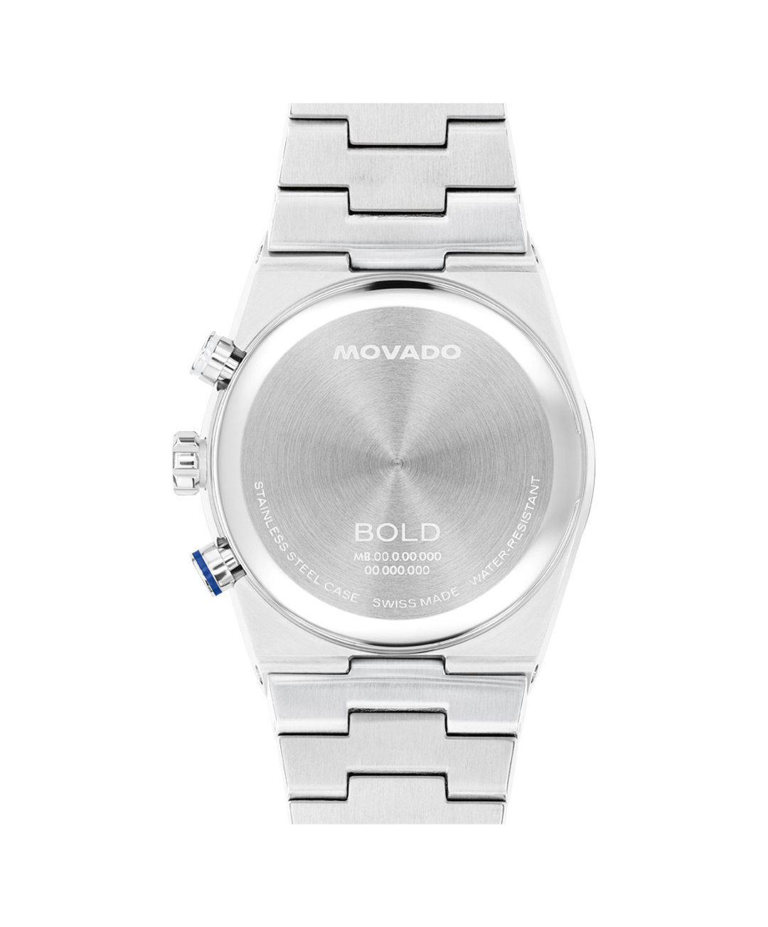 Movado Bold Quest Chronograph, Blue Dial, 40mm Stainless Steel Case, Bracelet