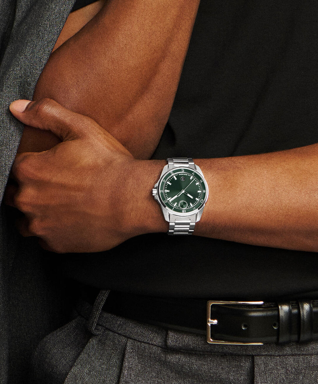 Movado Bold Verso Quartz, Green Dial, 42mm Stainless Steel Case, Bracelet
