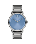 Movado Bold Evolution, Quartz, Blue Dial, 40mm Grey PVD Case, Bracelet
