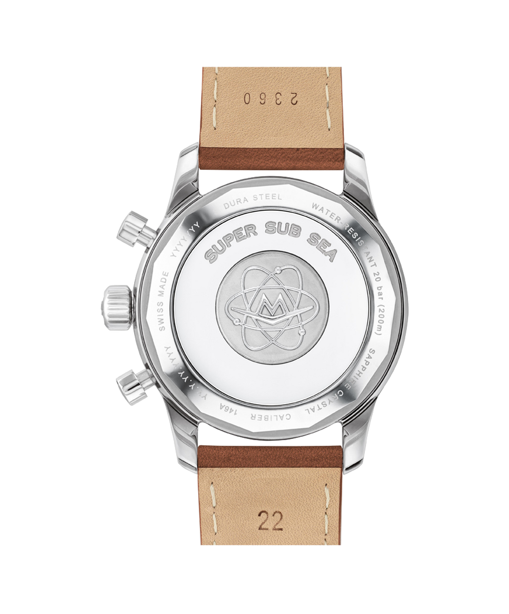 Alta Super Sub Sea Chronograph, Automatic, ceramic bezel, 43mm 904L case, strap