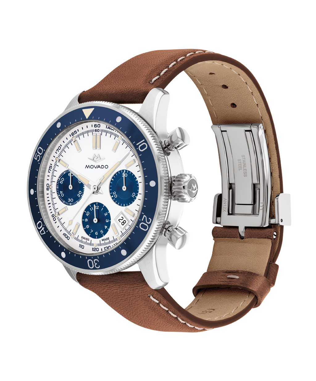 Alta Super Sub Sea Chronograph, Automatic, ceramic bezel, 43mm 904L case, strap