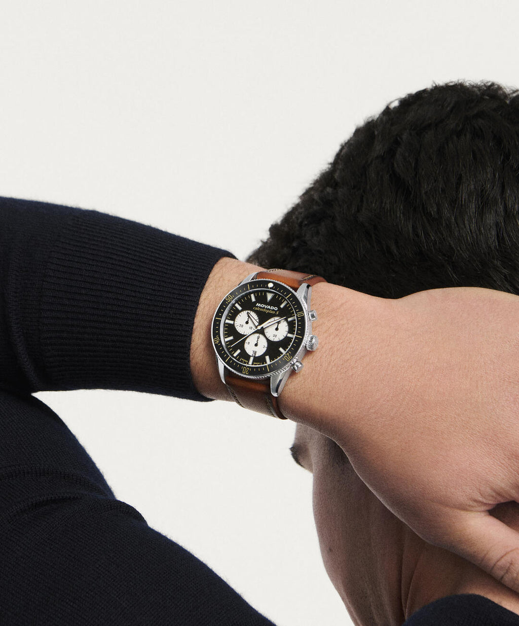 Heritage Calendoplan S Chronograph, Black Dial, Black Dive Bezel, 42mm Stainless Steel Case, Strap