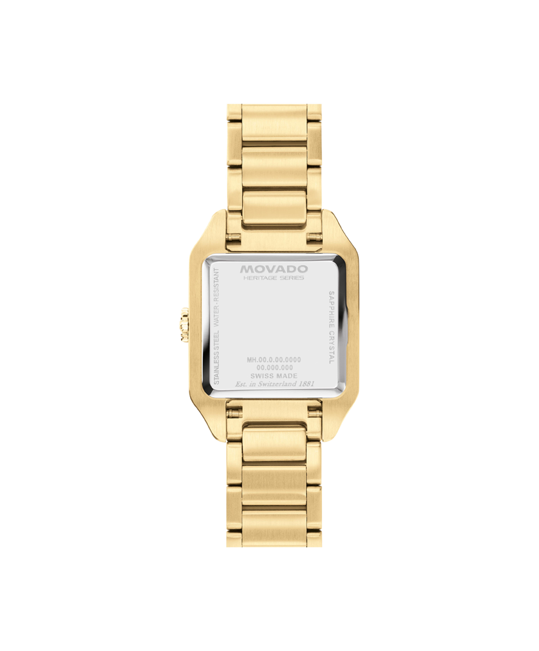 Heritage 1917, Silver Dial, Lab Diamond Bezel,  25mm x 34.10mm Gold PVD Case, Bracelet