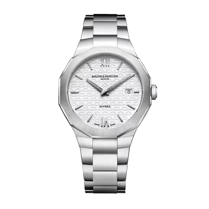 Riviera 10845 Quartz, Date Display, 39mm Steel Case & Bracelet