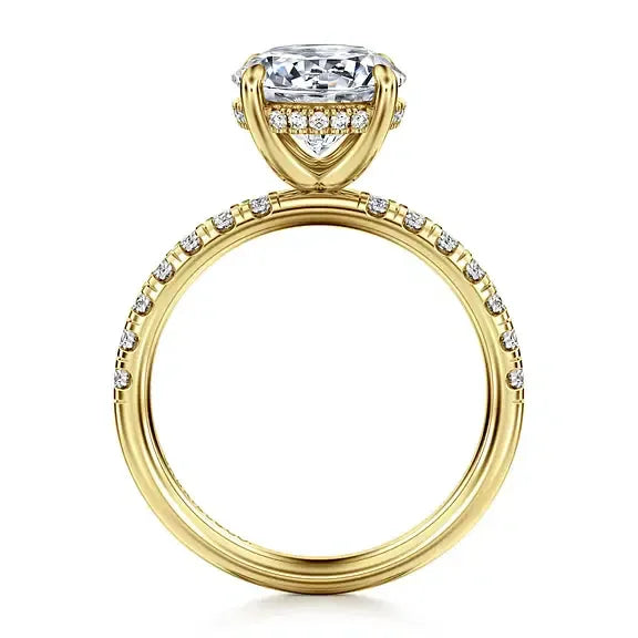 18k yellow gold IGI 3.00 carat F VS1 Emerald Cut Lab Grown Diamond Ring - Shami Fine Watchmaking & Jewelry