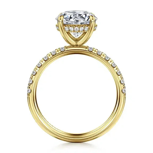 18k yellow gold IGI 3.00 carat F VS1 Emerald Cut Lab Grown Diamond Ring - Shami Fine Watchmaking & Jewelry