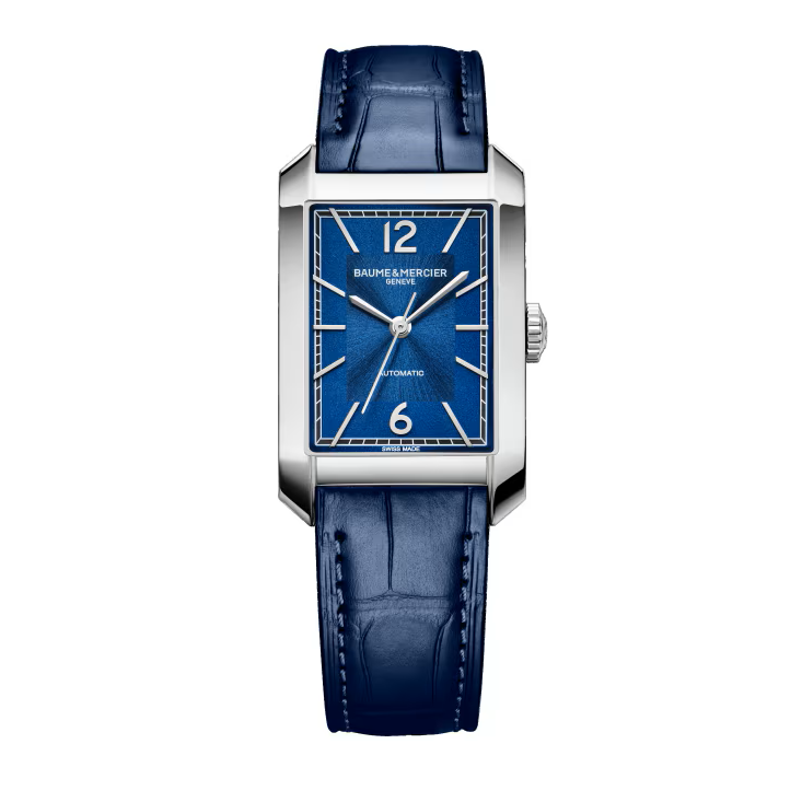 Hampton 10732 Automatic Watch, 43 x 27 mm Steel Case, Leather Strap