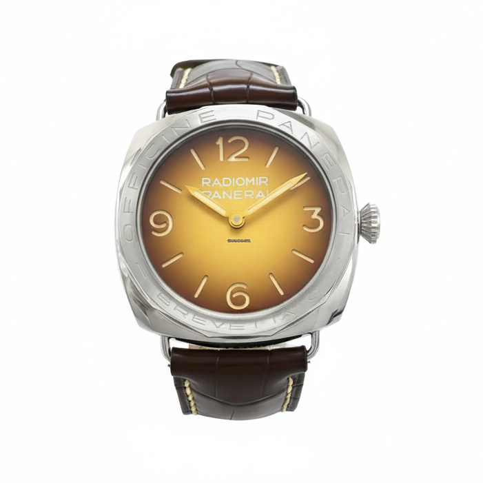Panerai Radiomir PAM 00687 47mm Stainless Steel, Manual Wind, Brown Dial - Shami Fine Watchmaking & Jewelry