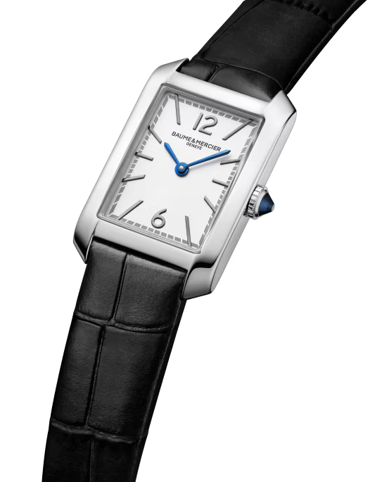 Hampton 10795 35mm x 22mm Steel Case, Quartz, Silver Dial, Leather