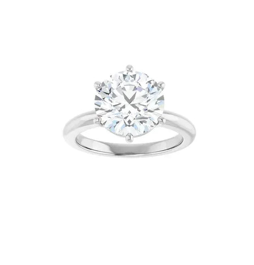 18k White Gold IGI 3.61 carat F VS1 Round Brilliant Lab Diamond Ring - Shami Fine Watchmaking & Jewelry