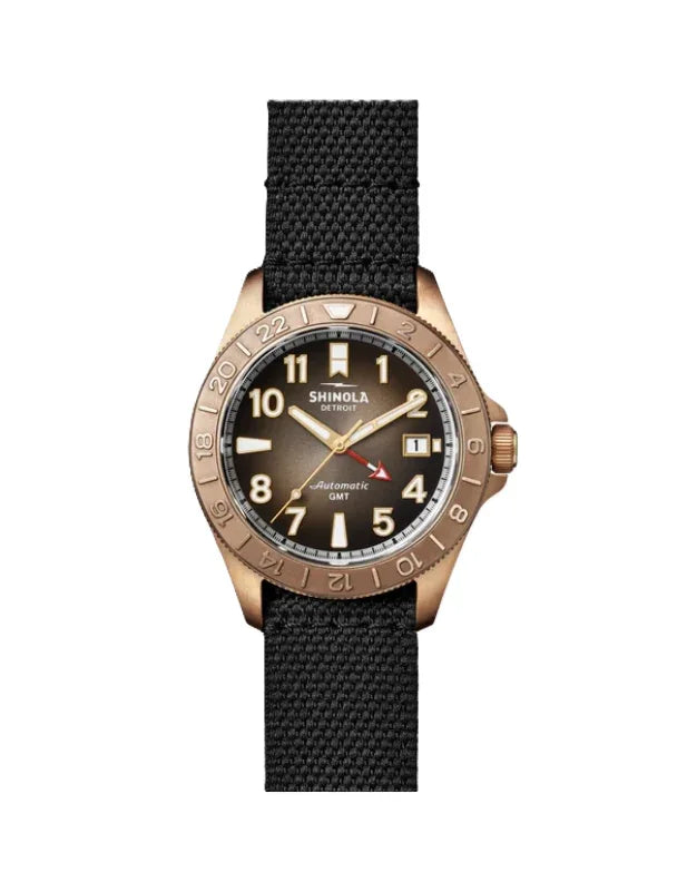 Shinola Bronze Monster GMT 40mm Automatic - Shami Fine Watchmaking & Jewelry