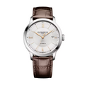 Classima 10853, 40mm Steel Case & Back, Automatic, Silver Sun dial, Date, Leather