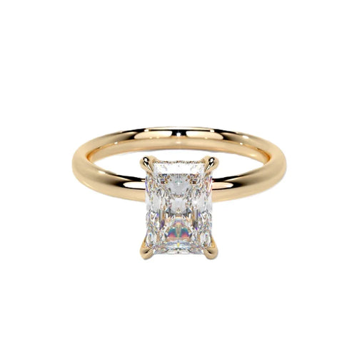 18k yellow gold IGI 5.00 carat G VVS2 Radiant Cut Lab Grown Diamond Ring - Shami Fine Watchmaking & Jewelry