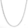 18k white gold, 3-prong, 5 carat 51 natural diamond tennis necklace - Shami Fine Watchmaking & Jewelry