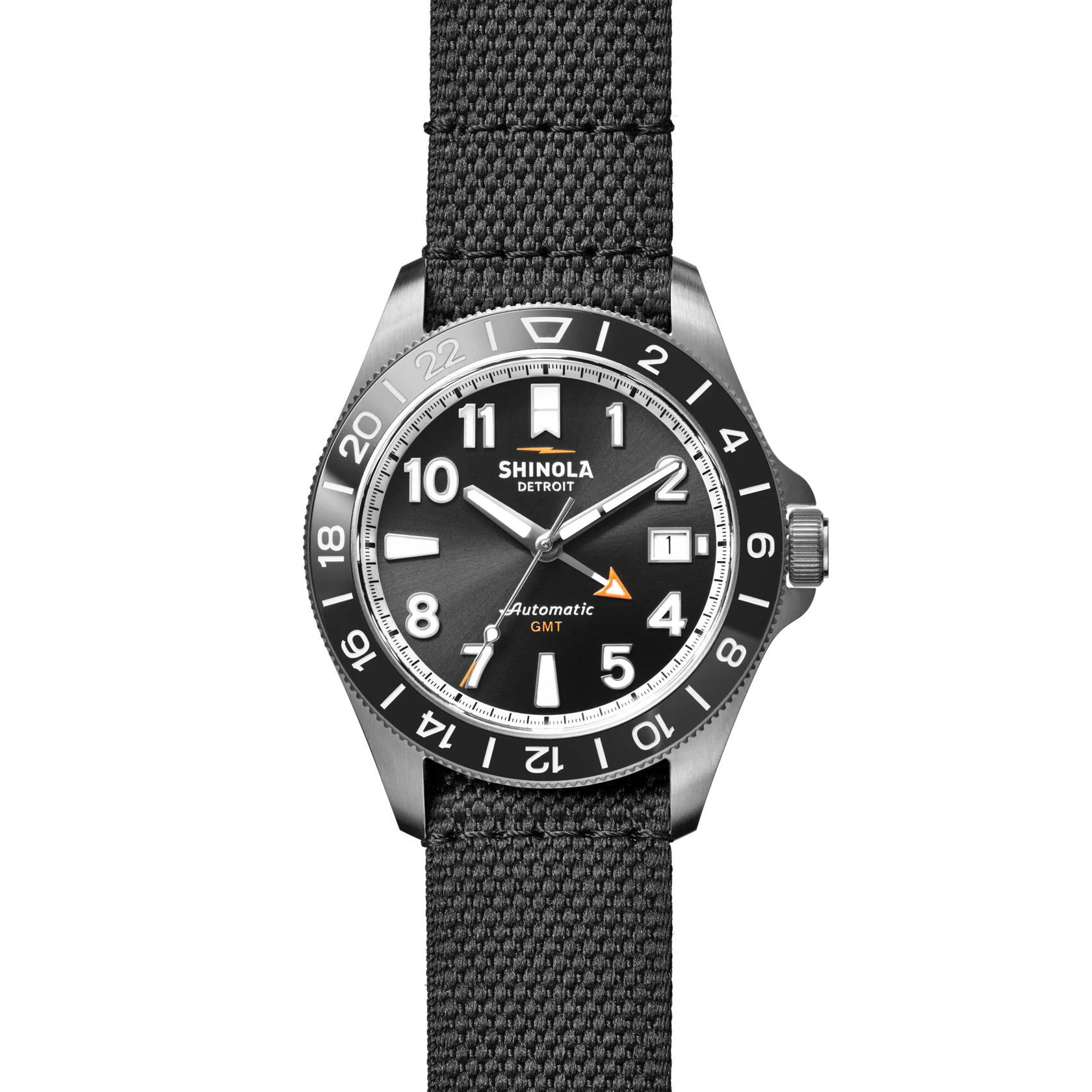 Shinola Monster GMT 40mm Automatic Black dial, Ceramic Bezel, Stainless Steel