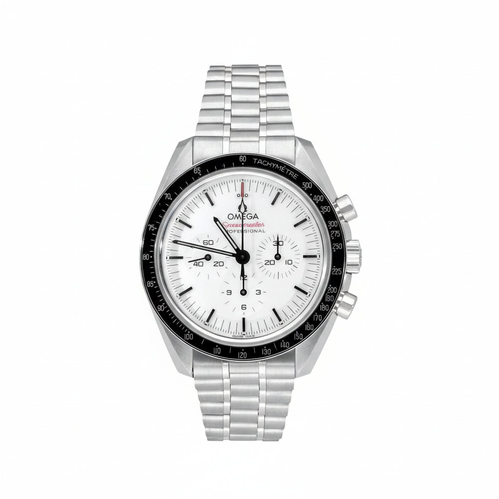 OMEGA Speedmaster Moonwatch Professional 310.30.42.50.04.001 42mm Stainless Steel, Manual, White Dial - Shami Fine Watchmaking & Jewelry