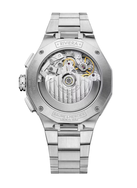 Riviera 10826 Automatic Chronograph, Date Display, 41 mm Steel Case & Bracelet