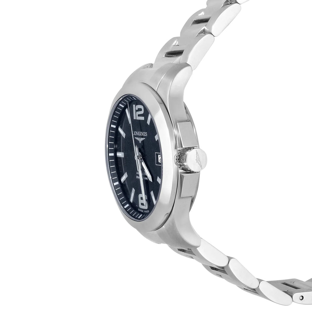 Longines L367645 Conquest 39mm Stainless Steel, Automatic, Black Dial - Shami Fine Watchmaking & Jewelry