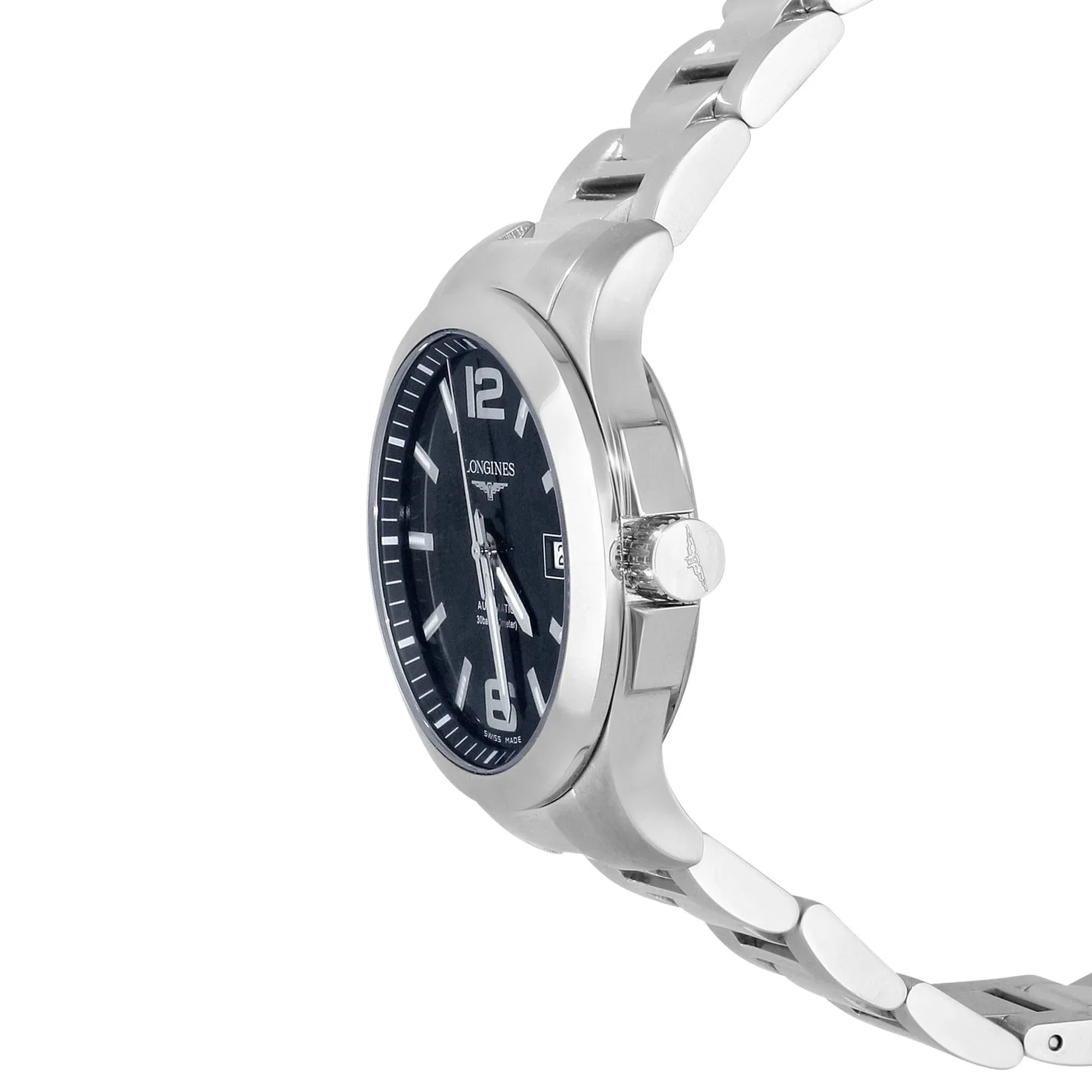 Longines L367645 Conquest 39mm Stainless Steel, Automatic, Black Dial - Shami Fine Watchmaking & Jewelry