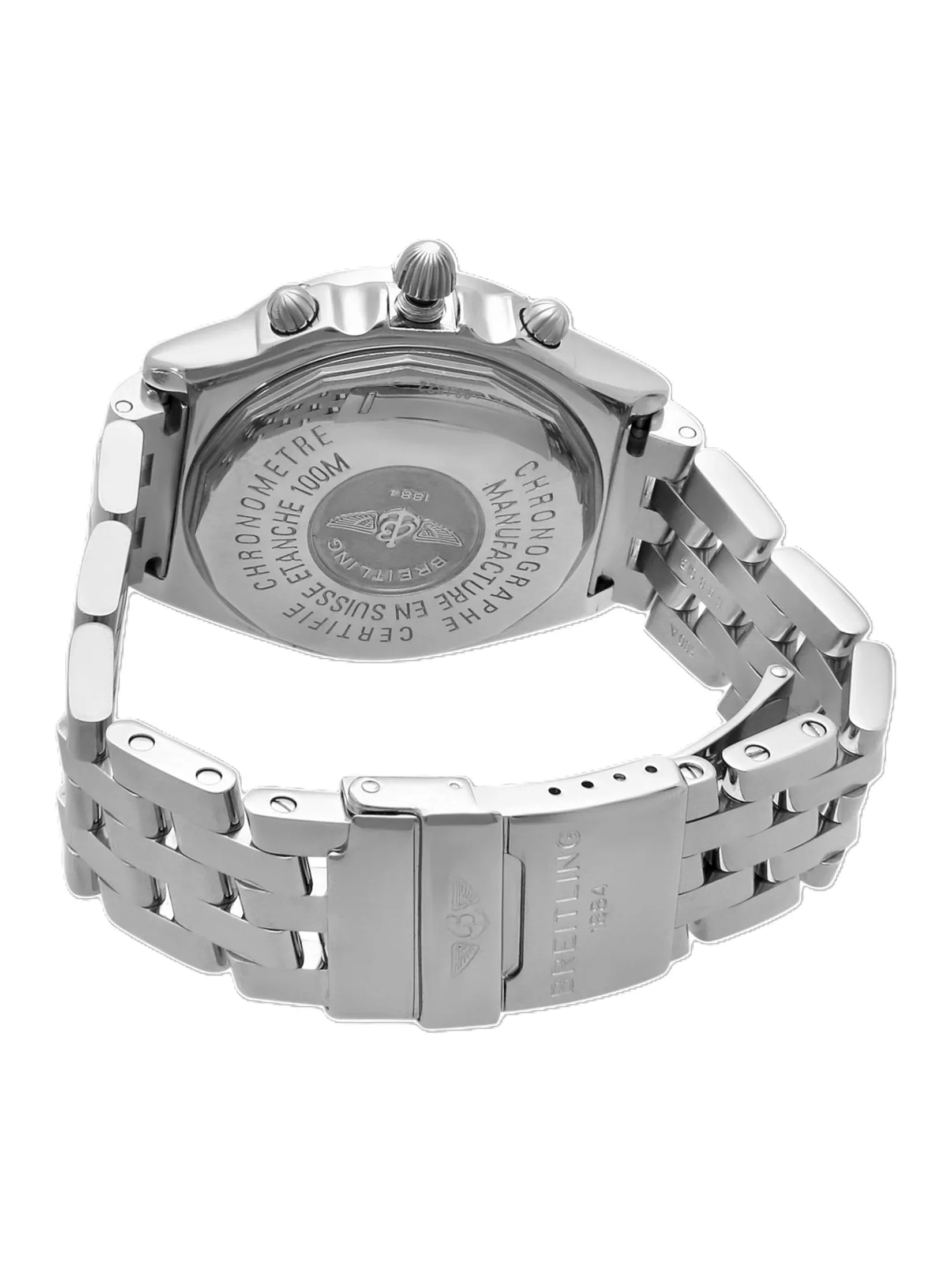 Breitling Chronomat Chronograph Date A13352, 39mm Stainless Steel, Automatic, White Dial - Shami Fine Watchmaking & Jewelry