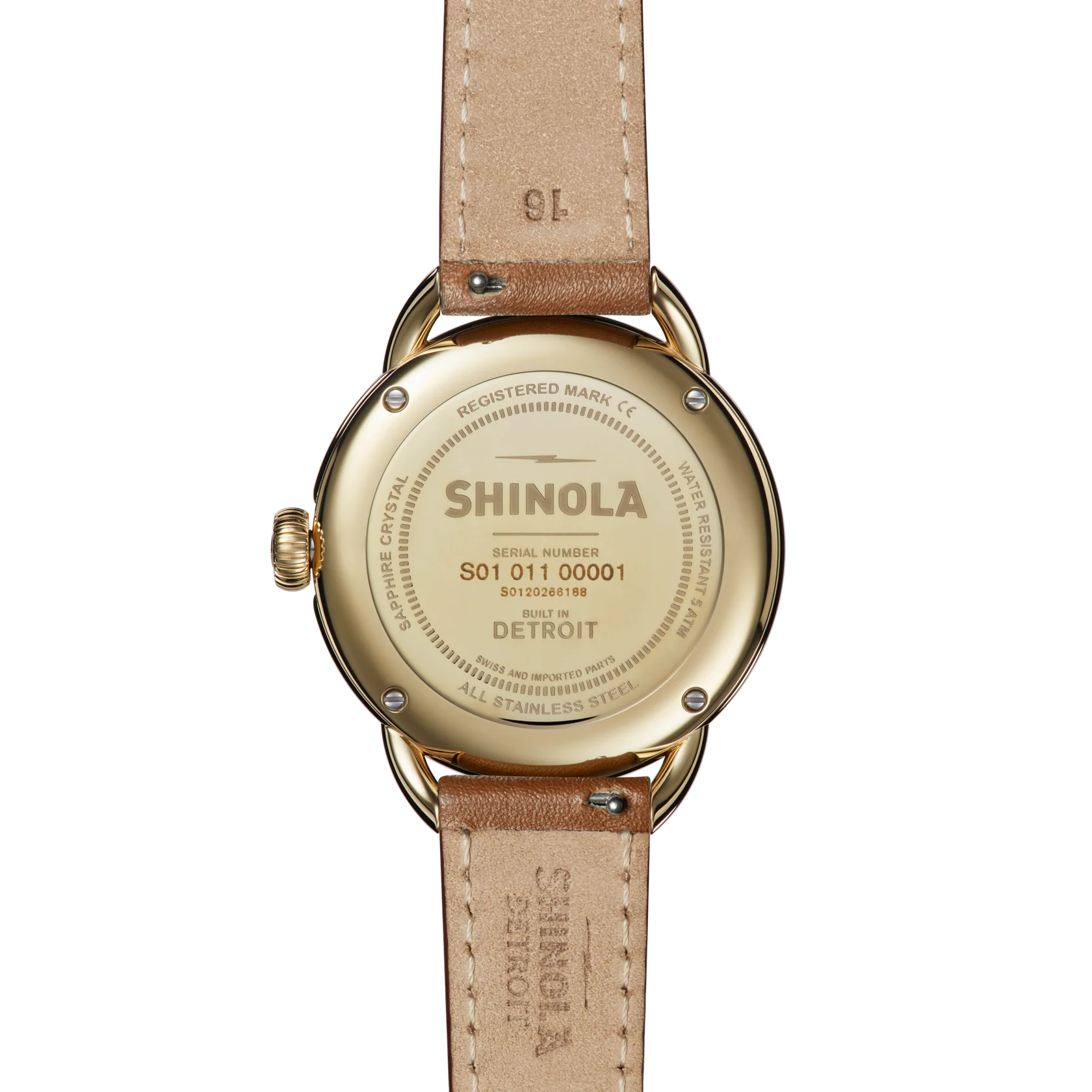 Shinola Runabout quartz 36mm,Sub Second Dial, Leather Strap
