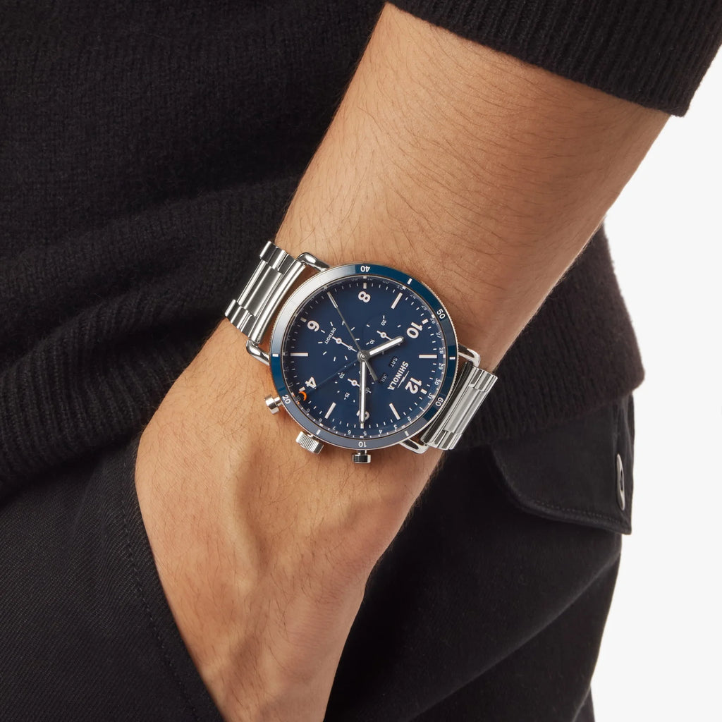 Shinola Canfield Sport chrono quartz 45mm Blue dial Bracelet