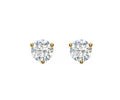14k Gold IGI F/VS+ Round Brilliant Lab Diamond Stud Earrings - Shami Fine Watchmaking & Jewelry