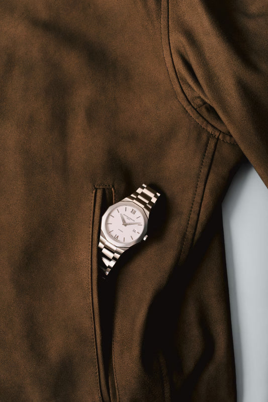 Riviera 10845 Quartz, Date Display, 39mm Steel Case & Bracelet