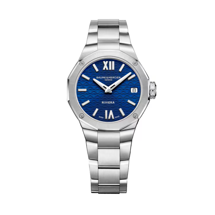 Riviera 10727 Quartz, Date Display, 33mm Steel Case & Bracelet