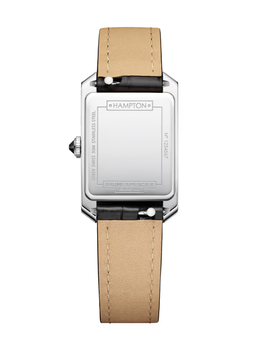 Hampton 10813 Quartz, 35 x 22 mm Steel Case, Alligator Strap