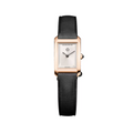 Hampton 10861 28mm x 17.75mm 4N PVD Steel Case, Quartz, Silver Dial, Leather