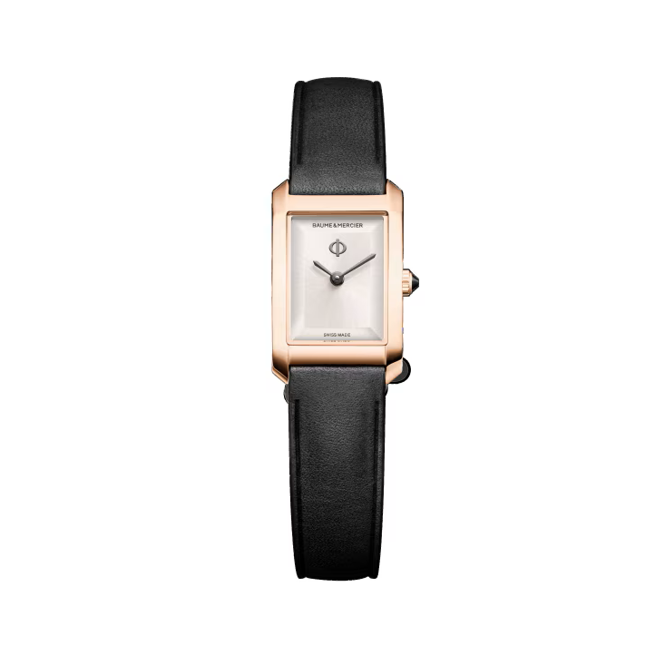 Hampton 10861 28mm x 17.75mm 4N PVD Steel Case, Quartz, Silver Dial, Leather