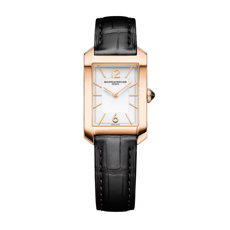 Hampton 10752 Quartz, 35x22 18K Pink Gold & Titanium Case, Leather
