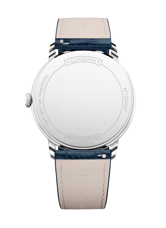 Classima 10878 40mm Steel, Quartz, Blue Sun Dial, Leather Strap