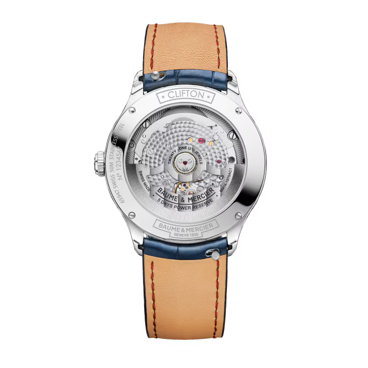 Clifton 10756 Automatic watch, Moon phase date, 39mm, Leather Strap