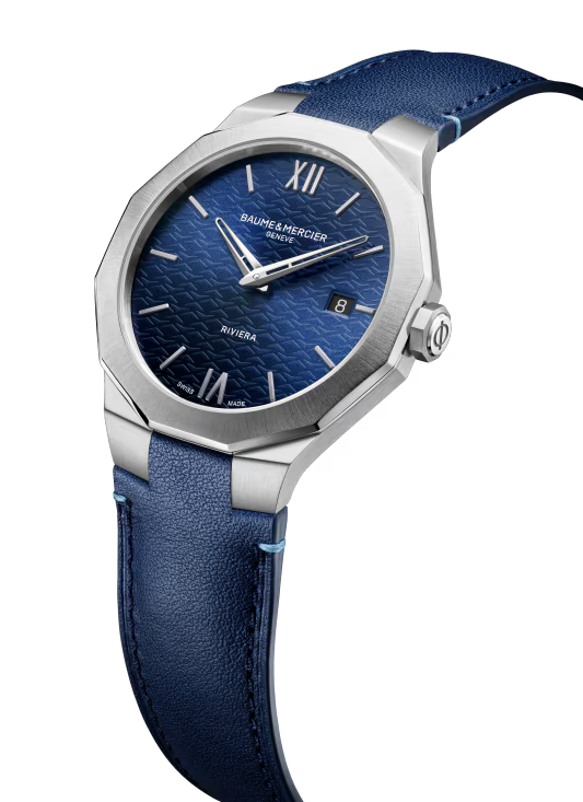 Riviera 10846 Quartz, Date Display, 39mm Steel Case, Leather