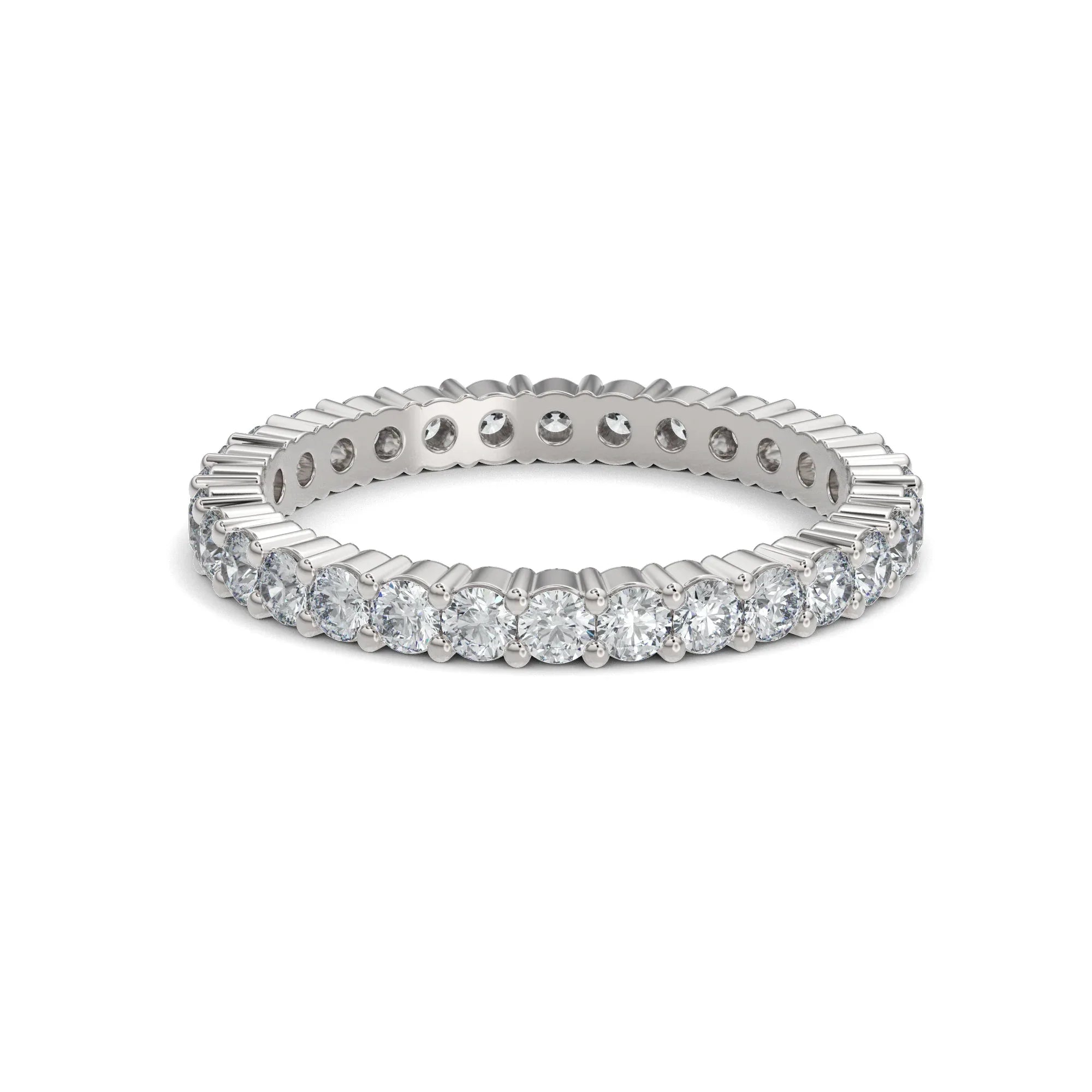 Round Brilliant Common Prong Diamond Eternity Band - Shami Fine Watchmaking & Jewelry